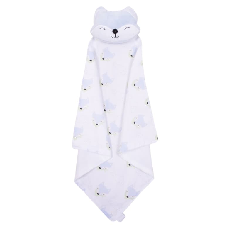 Naninha Para Bebe Com Prendedor de Chupeta / Neném Bichinhos Raposinha Azul