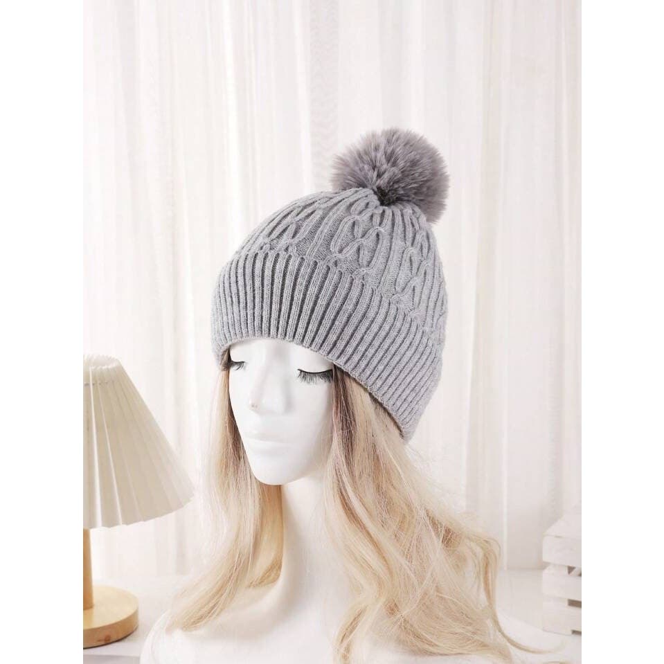 2024 novo gorro feminino inverno quente malha chapéu versátil mais veludo engrossado proteção de orelha gorro de lã