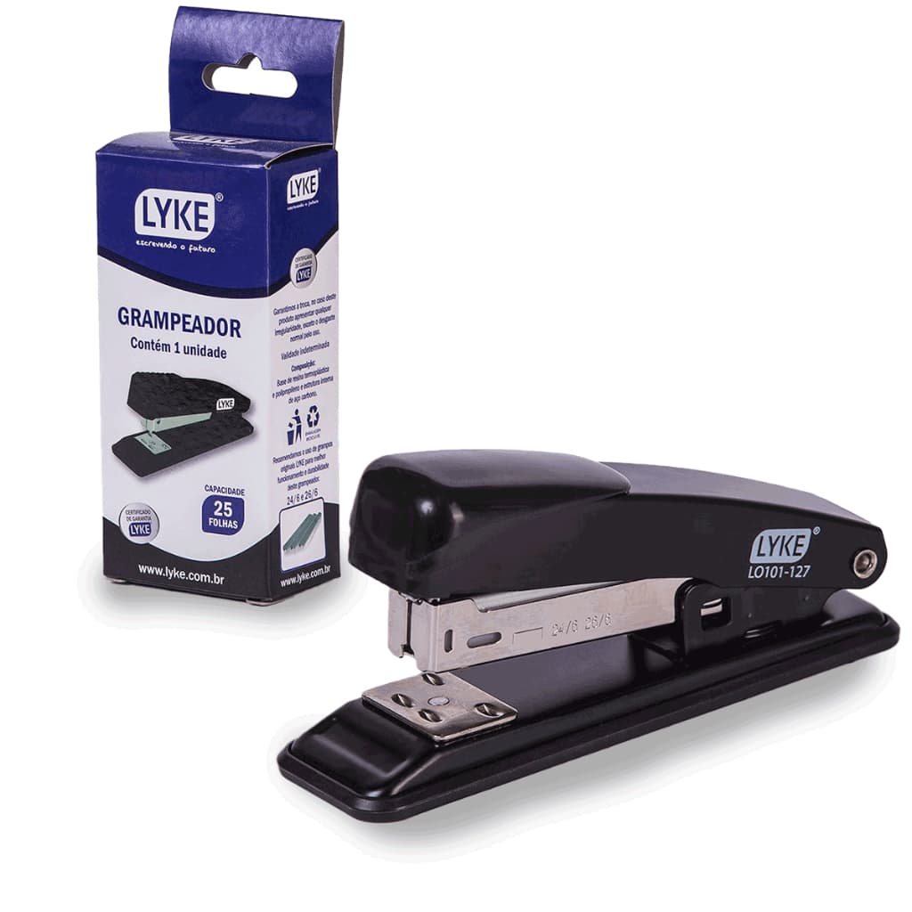 Grampeador Papel Profissional Escritorio Office 25 Folhas