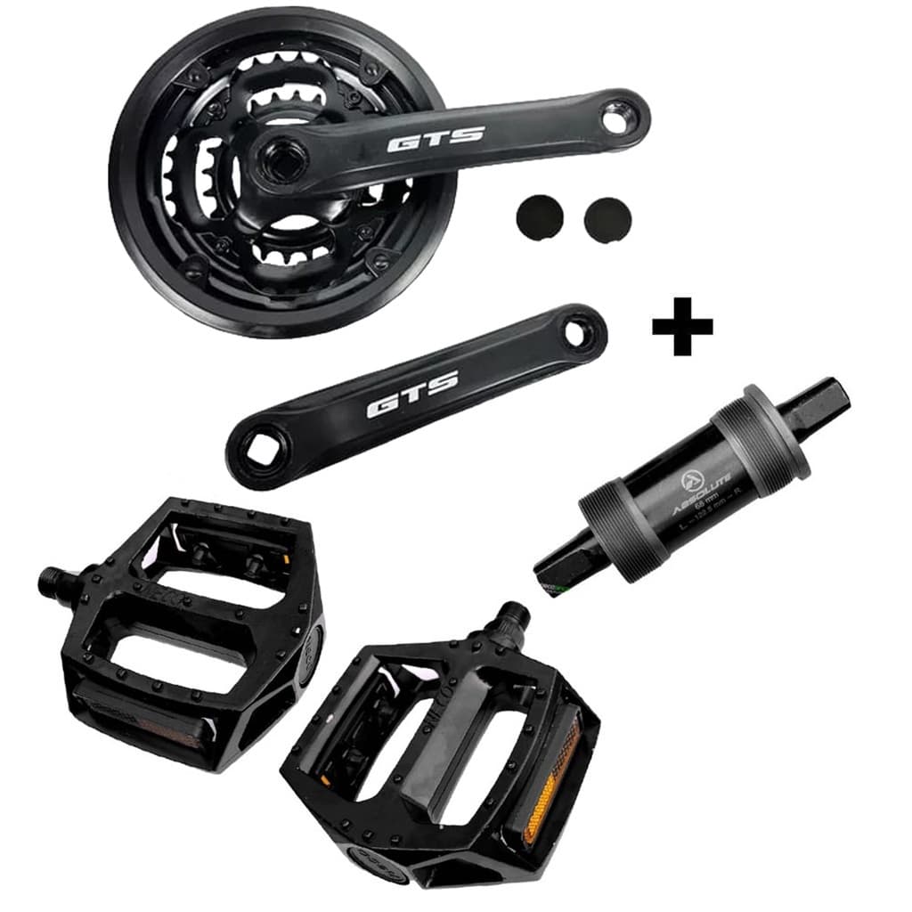 Pedivela Bike GTS + Movimento Central Selado + Pedal Aluminio