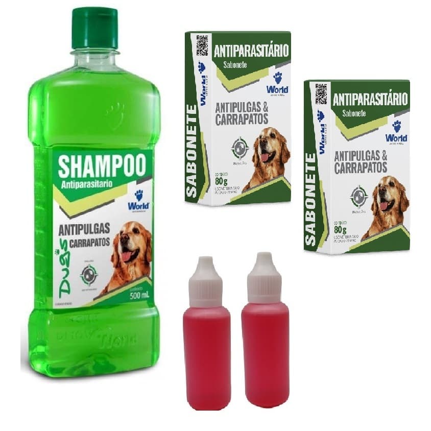 Shampoo Antiparasitário World Sabonete Pulga Top line 40ml
