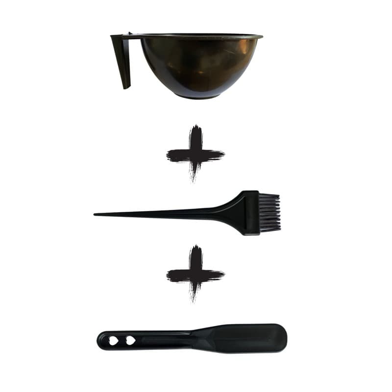 Kit Tintura de cabelo / Tigela + Pincel + Espátula