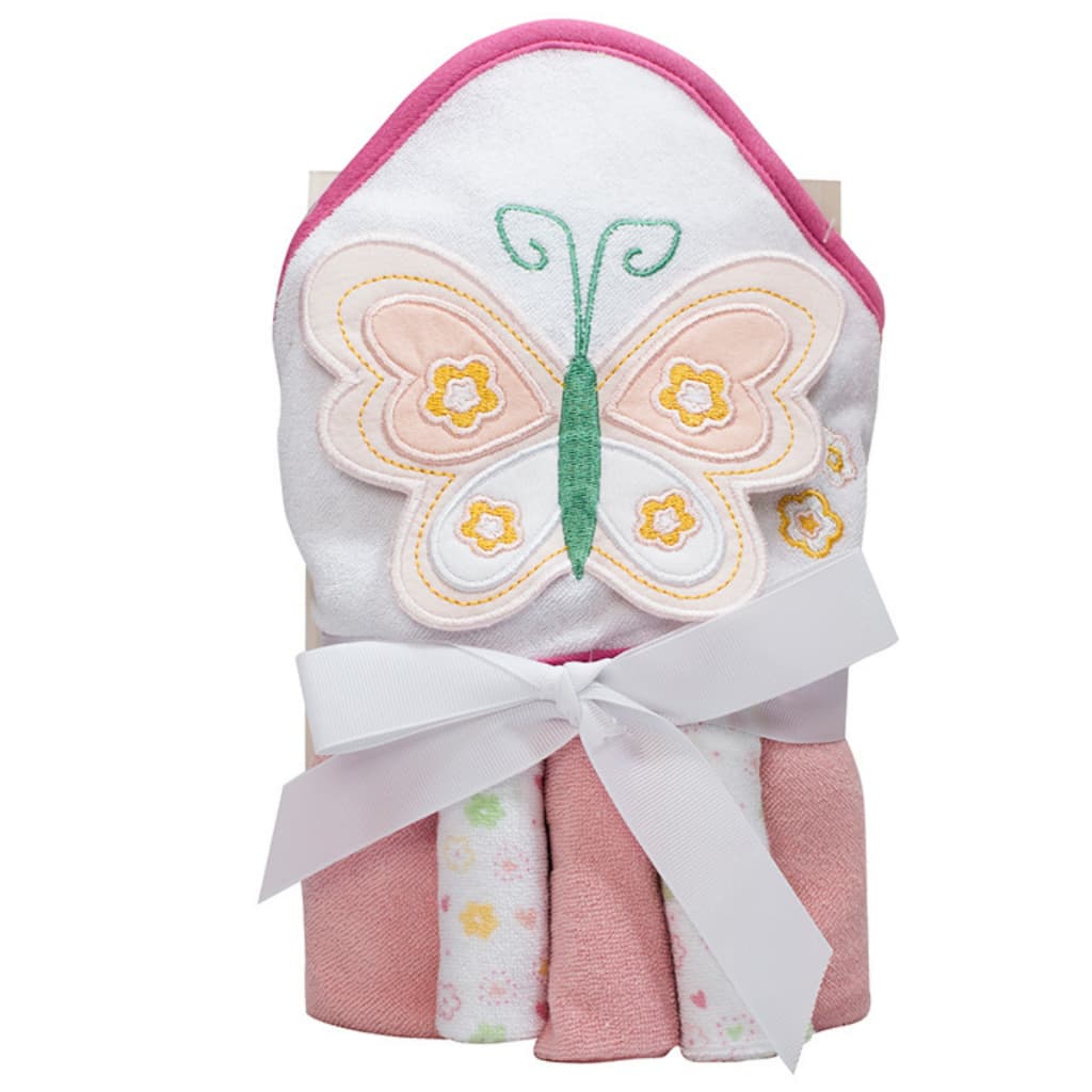 kit toalha de banho infantil bebe mais 3 toalhinha de baca bebê  de bichinho com capuz menino menina linha camesa