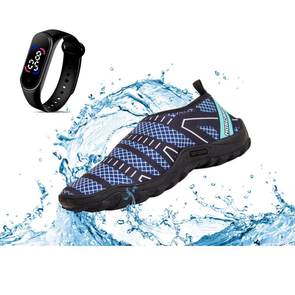 Tenis meia hibrido aquatico+RELOGIO  caonoagem jetsky pesca rapel unissex sapatilha nautica