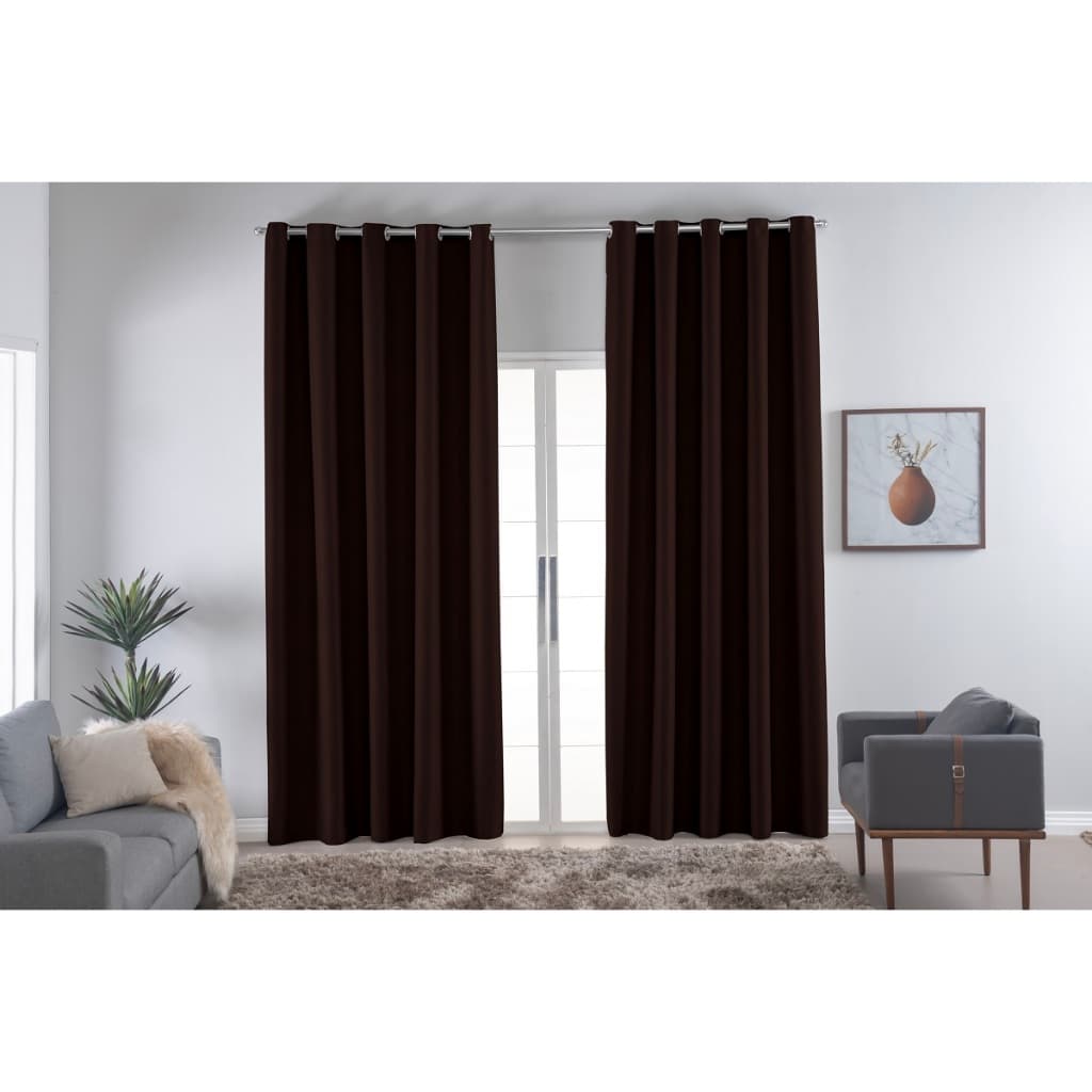 Cortinas Blackout Para Sala Ou Quarto Grossa 4,00m X 2,80m 100% Escritório Ilhoses Cromado  Bloqueio Da Luz Solar NOVO