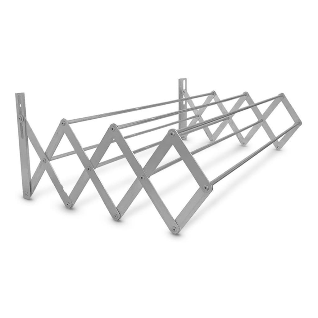 Varal Sanfonado De Parede Retrátil 80cm Alumínio