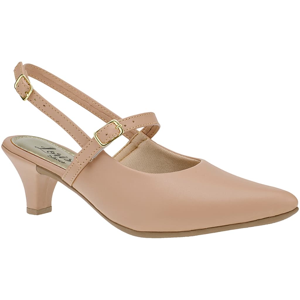 Scarpin Feminino Bico Fino Saltinho Fino Moderno Salto Kitten Heel Peep Toe 205-01