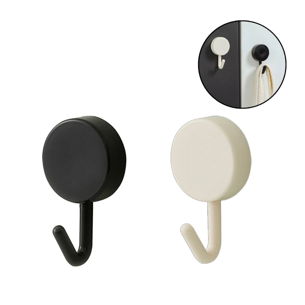 Kit 10 Ganchos Adesivo 5cm Organiza Suporta Até 1kg Sem Furo Redondo Dupla Face Colante Pendurar Acessórios