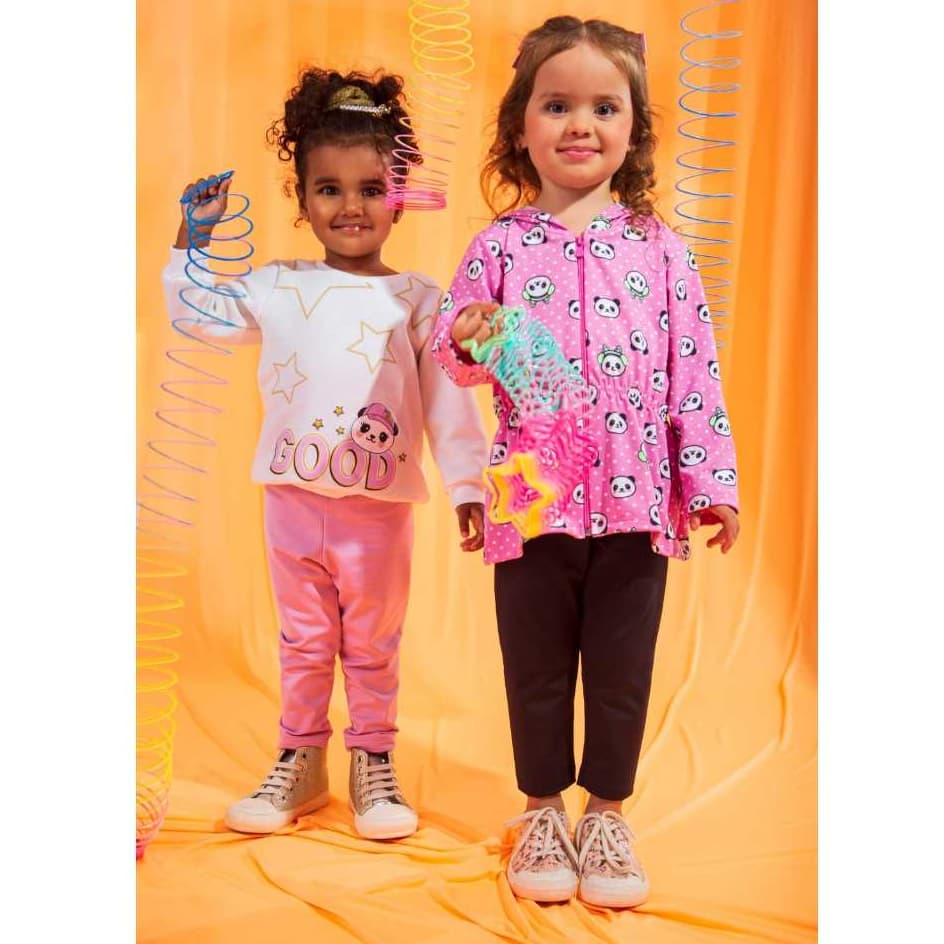 Conjunto moletom  infantil menina roupa de frio infantil conjunto inverno infantil.