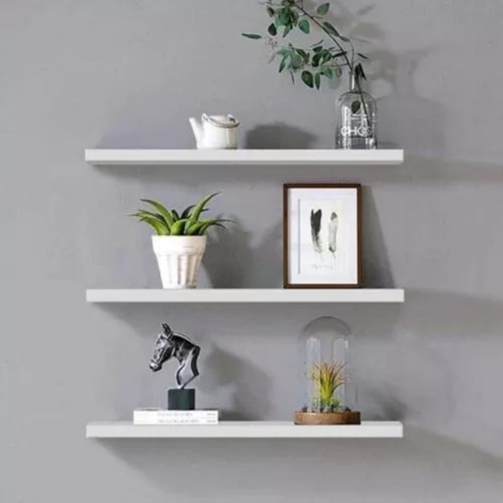Prateleiras 30cm Branco MDF Nichos Sala Quarto Cozinha Banheiro 15cm Largura
