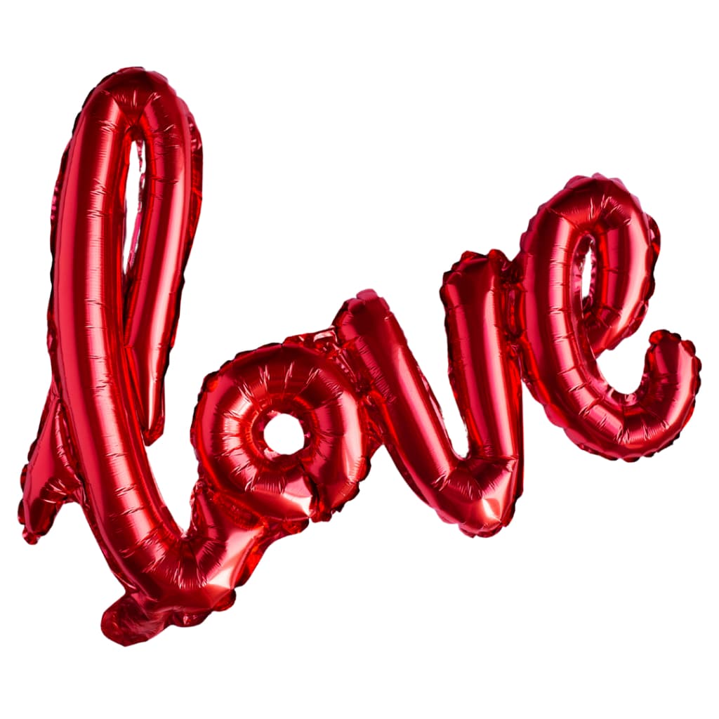 1, 2 ou 5 Balão Bexiga Love Metalizado 28x78cm Decoração Dia dos Namorados Romântico