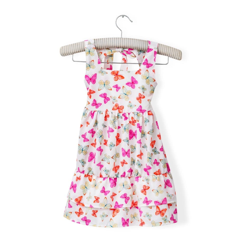 Vestido Infantil Com Babados Borboletinhas Coloridas Lindo!!