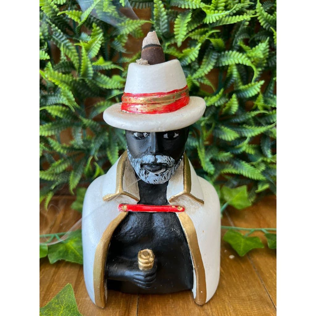 Imagem de Orixás Incensário Preto Velho 16 cm  Decoração