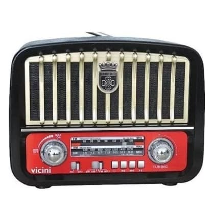 Radio Retro Vintage Am Fm Bluetooth Sd Usb JD-108