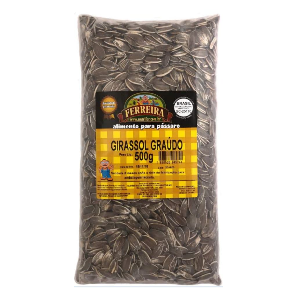 Semente de Girassol Graúdo Para Pássaros 5kg
