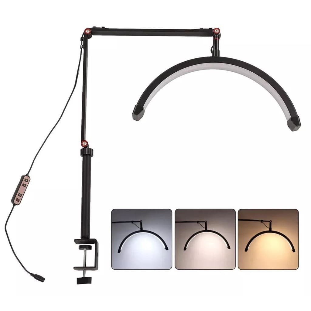 Luminária Meia Lua de Mesa  bivolt Controle de luz