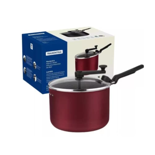 Pipoqueira Antiaderente Tramontina Doce Salgada Vermelha Top