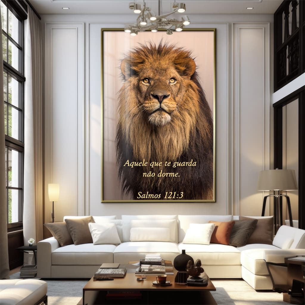 Quadro Decorativo GRANDE Alta Resolução Para Sala Quarto Escritório Salmos 121:3