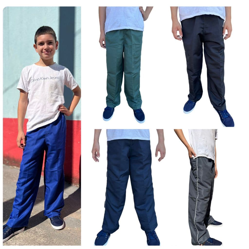 Calça Tactel Infantil Unissex Reforçada Costura Tripla  4 a 16 ANOS  ENVIO 12 a 24H