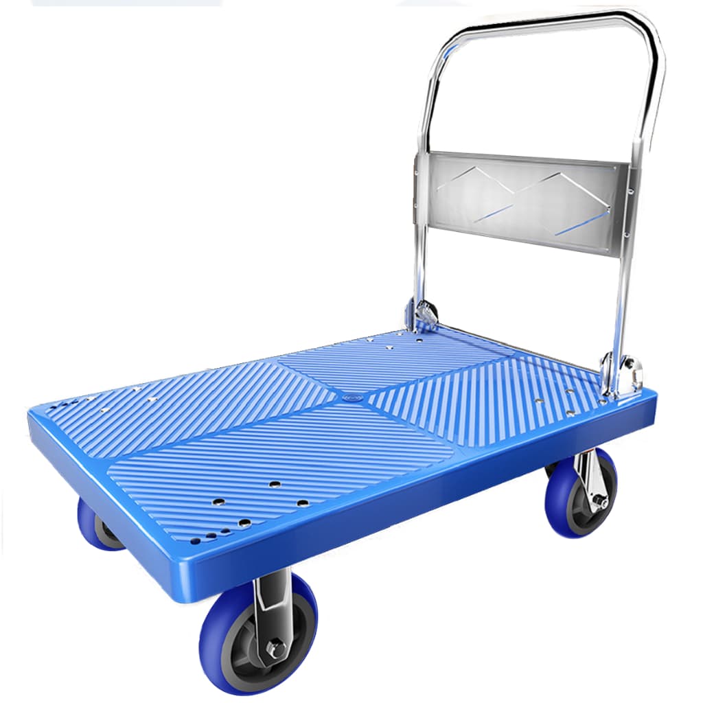 Carrinho Plataforma de Carga 4 Rodas com Rolamento Dobrável 300Kgs Reforçado