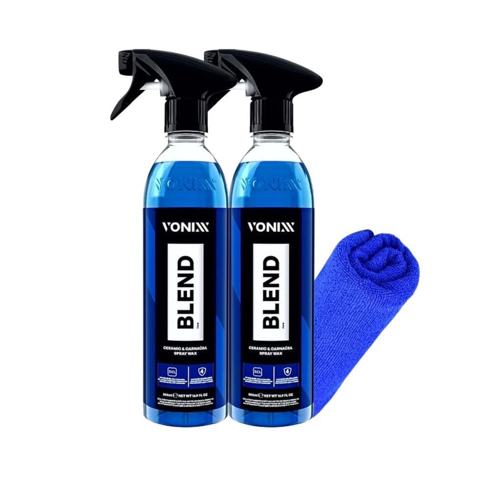 2 Ceras Automotivas Vitrificadora Blend Vonixx Carnaúba + Sílica + Toalha