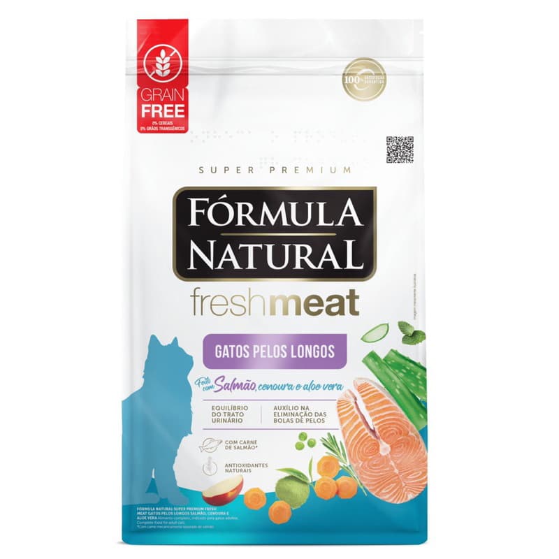 Fórmula Natural Fresh Meat Gatos Pelos Longos 500g