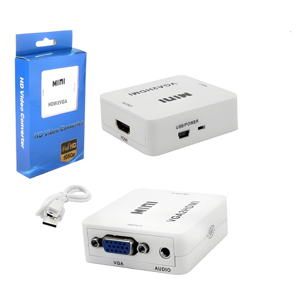 Mini Adaptador Conversor Hdmi 2 VGA - Hdmi X Vga Qualidade