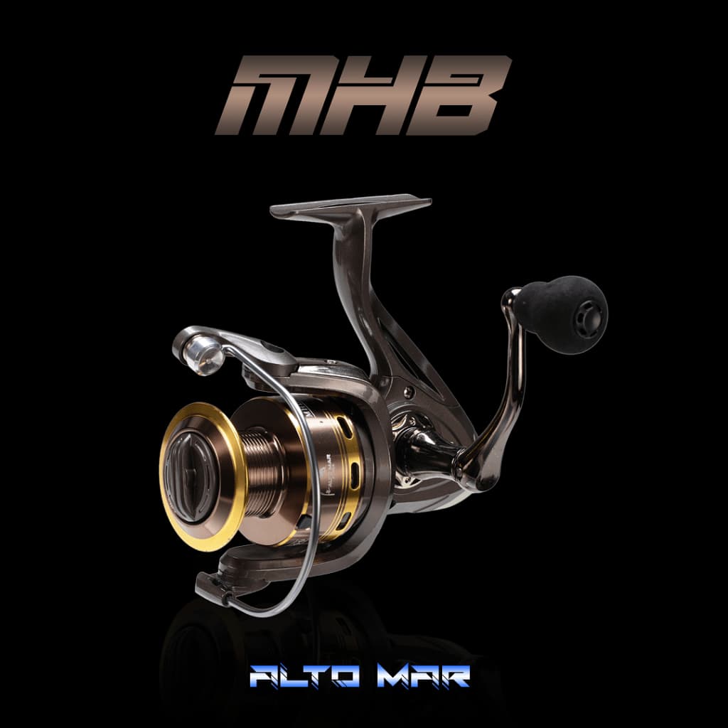 Molinete De Pesca Alto Mar MHB 2000 - 14 Rolamentos - 5.2:1 - Drag: 7kg - Carretel Aluminio