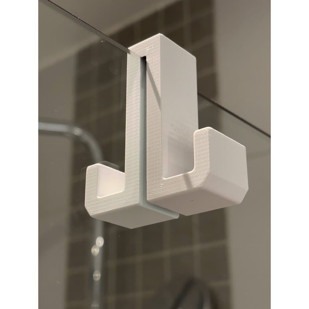 Suporte Duplo Porta Toalhas Toalheiro Box branco Fosco