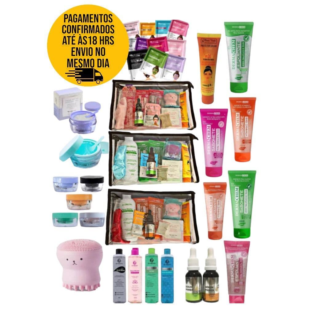 kit Necessaire Limpeza de Pele Skincare Completo Super Promoção