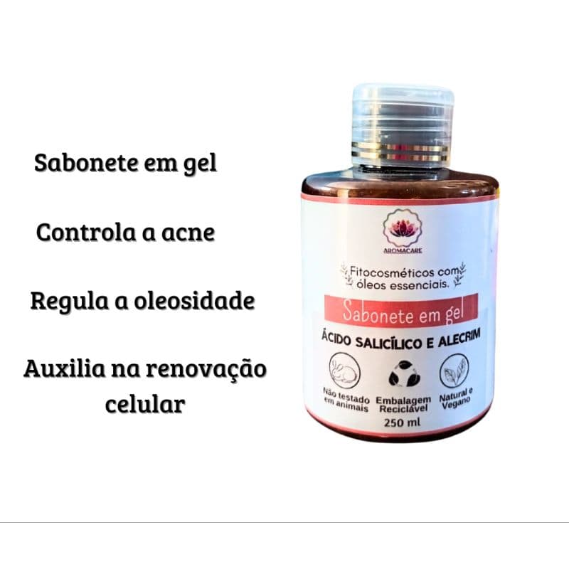 Sabonete em gel ácido salicílico e Alecrim