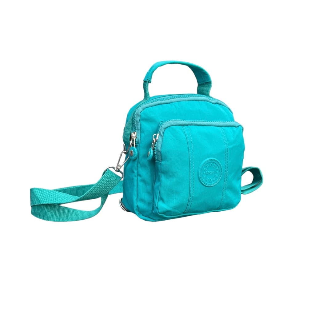 Bolsa Feminina Pequena de Nylon Transversal ou Mão Com 2 Compartimentos