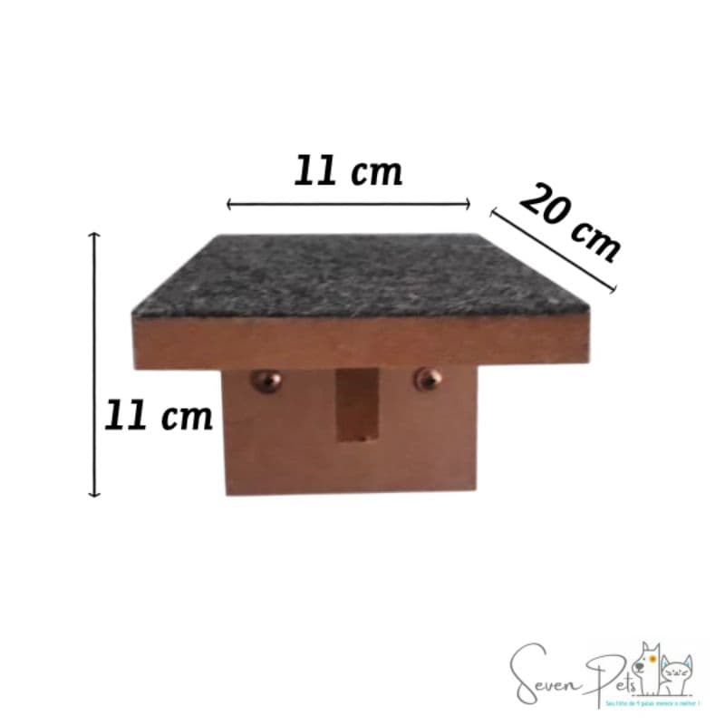 Degrau step para gatos mdf 15mm com carptete