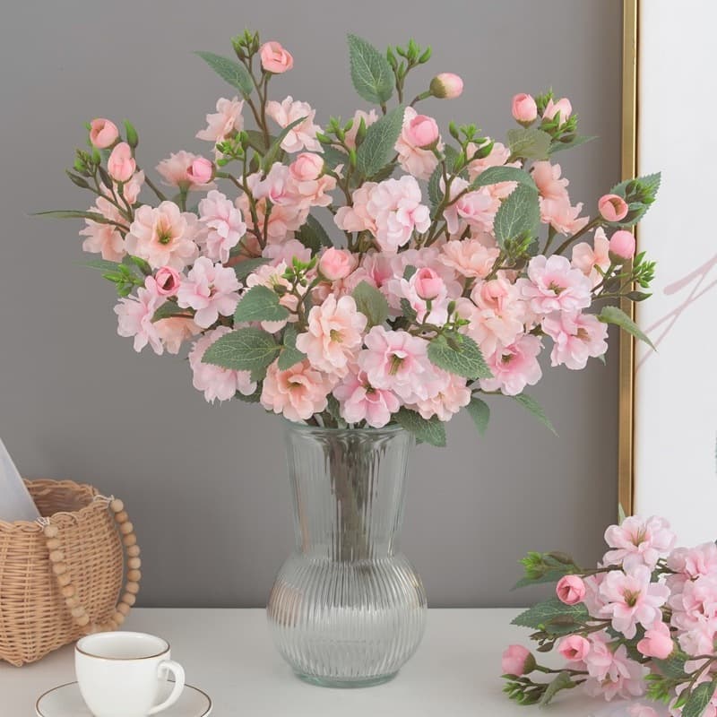 Bouquets Simulados Rosas Camélias Flores Artificiais Arranjos De Decoração De Mesa De Lar--5658