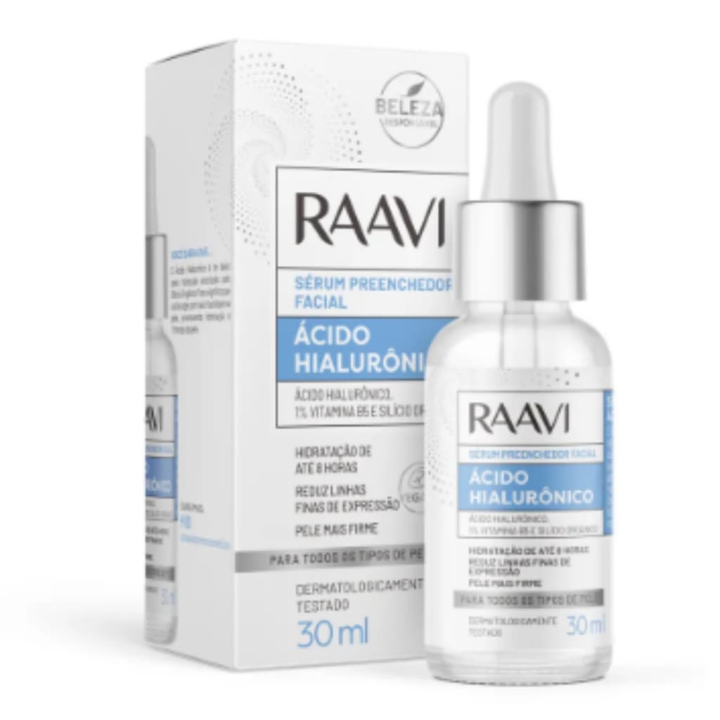 Sérum Preenchedor Facial Ácido Hialurônico 30ml Raavi