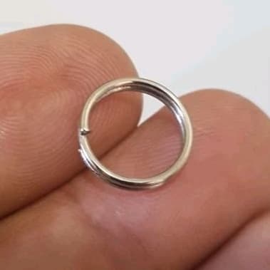 Argolinha de Metal 10mm Níquelada para Chaveiros - 200 unidades