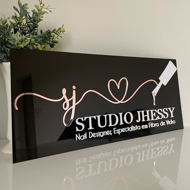 Logo  Personalizado em Acrilico Para 50cm x30cn