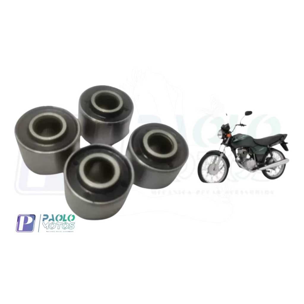 Kit 4 Buchas amortizadoras de ferro coxim da coroa Titan ML Turuna CG99 Today Marca: Motobor