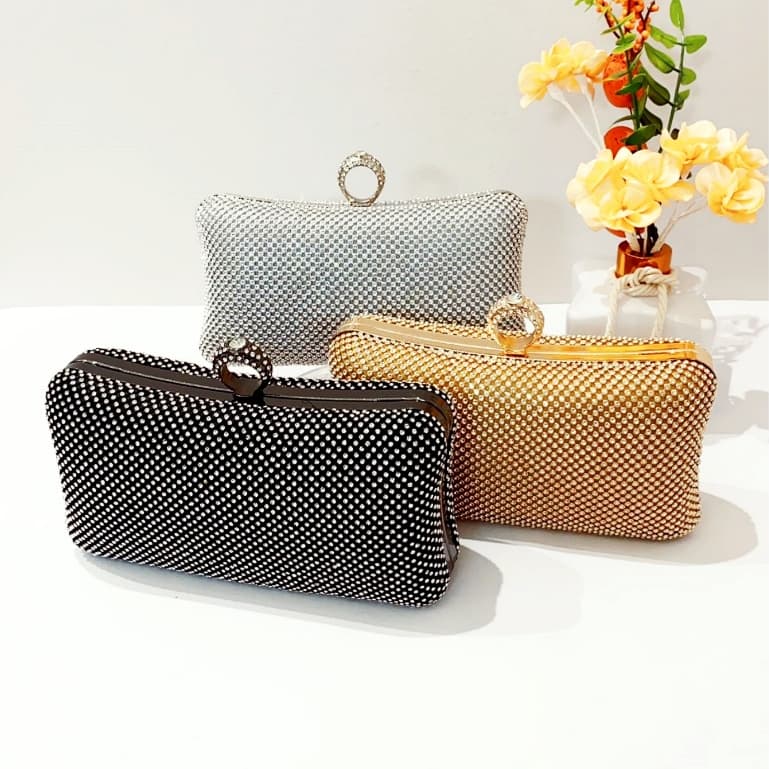 Bolsa Tiracolo / Carteira Feminina Com Strass Para Festa / Banquete / Casamento WT7736