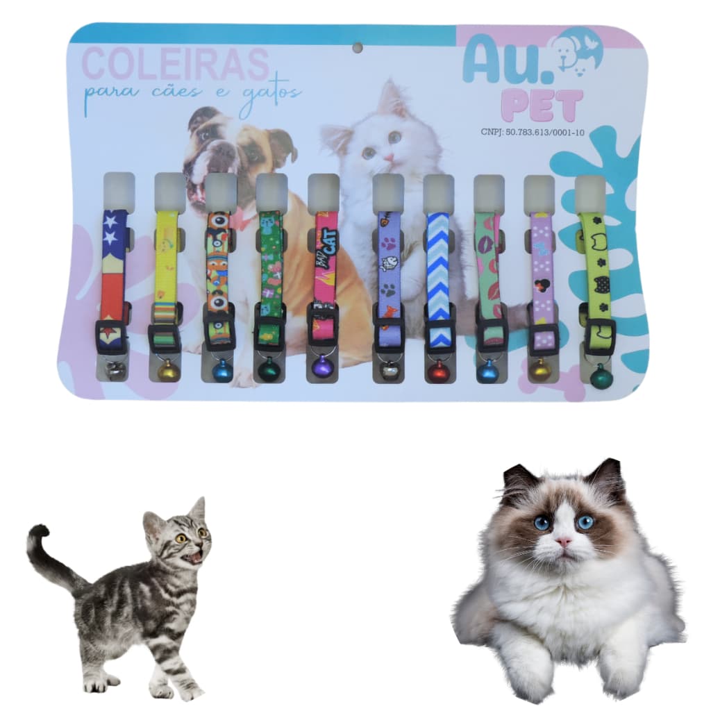 Coleiras Para Gatos Com Estampa Com Guizo