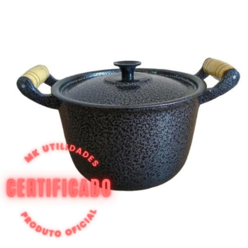 Caldeirão de alumínio fundido/batido N° 16 Preto craquedo premium