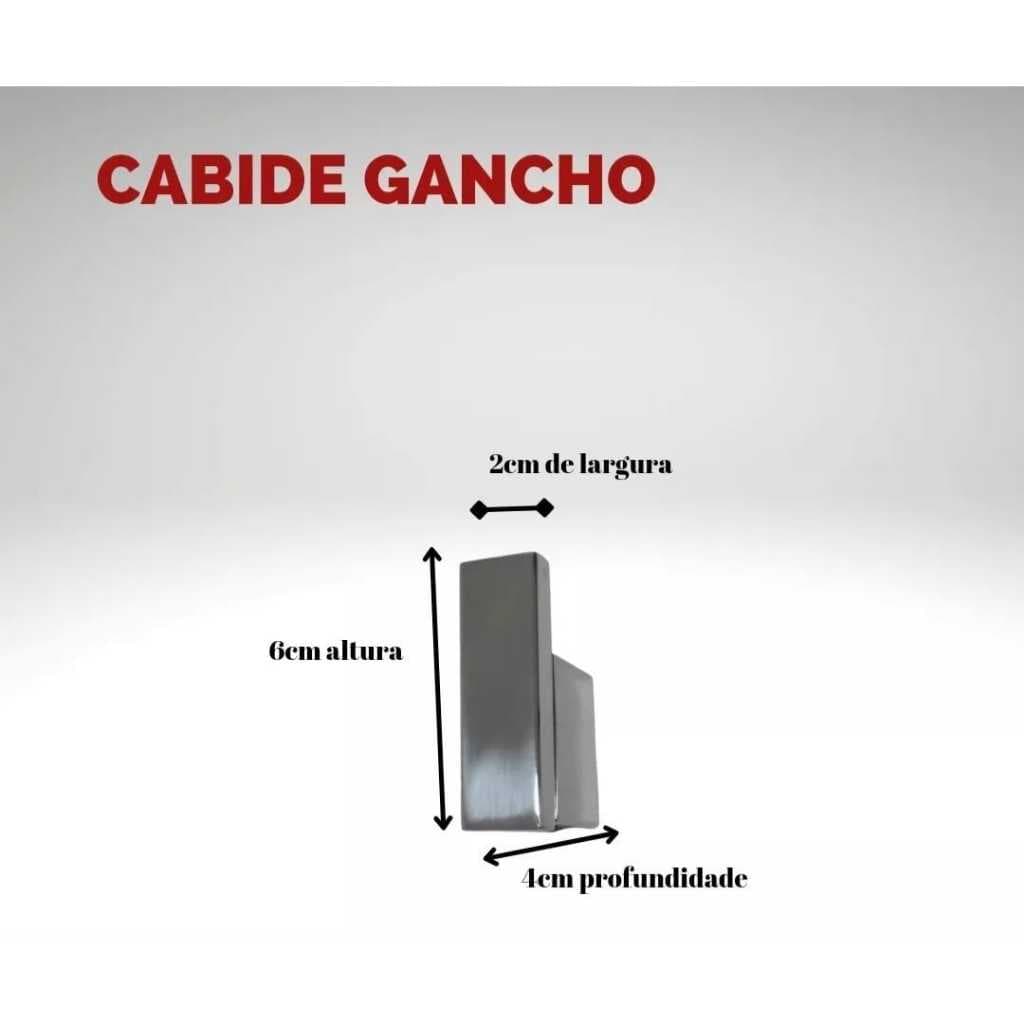 CABIDE GANCHO ACESSÓRIO PARA BANHEIRO INOX POLIDO