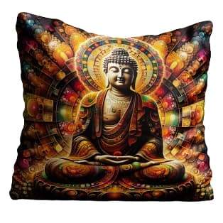 Capa de almofada decoração  Buda meditação