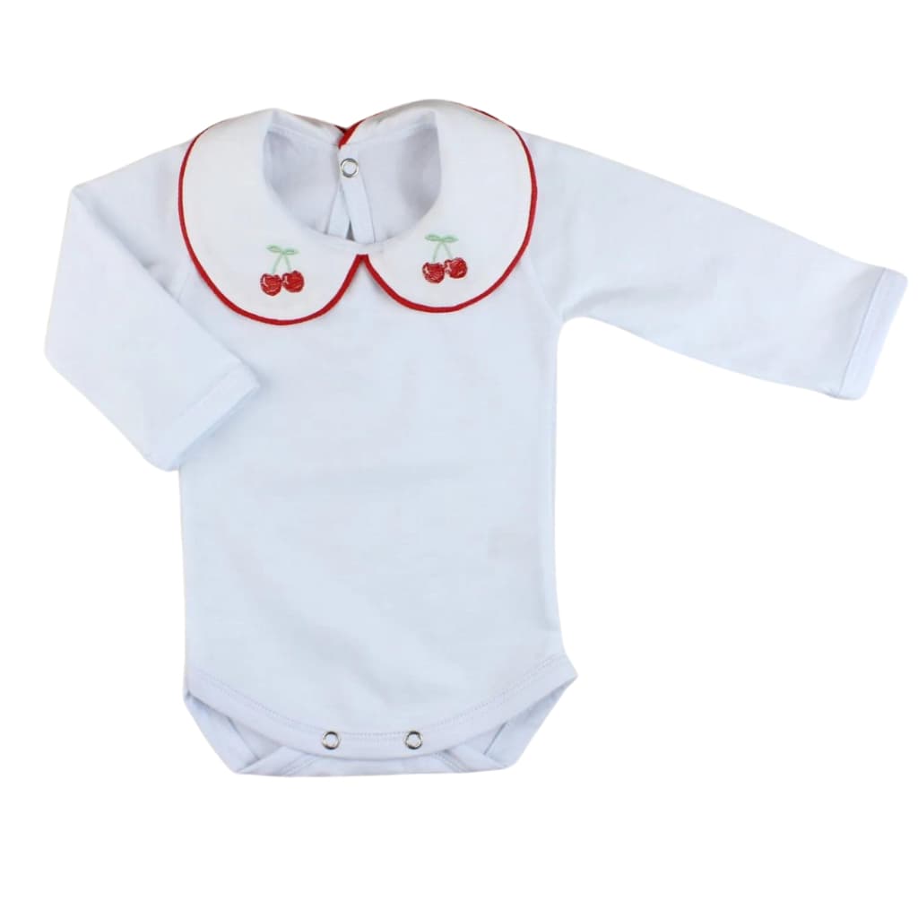 Body Bebe maternidade cerejinha  100%algodão Maternidade bordada cerejinha menina antialergico