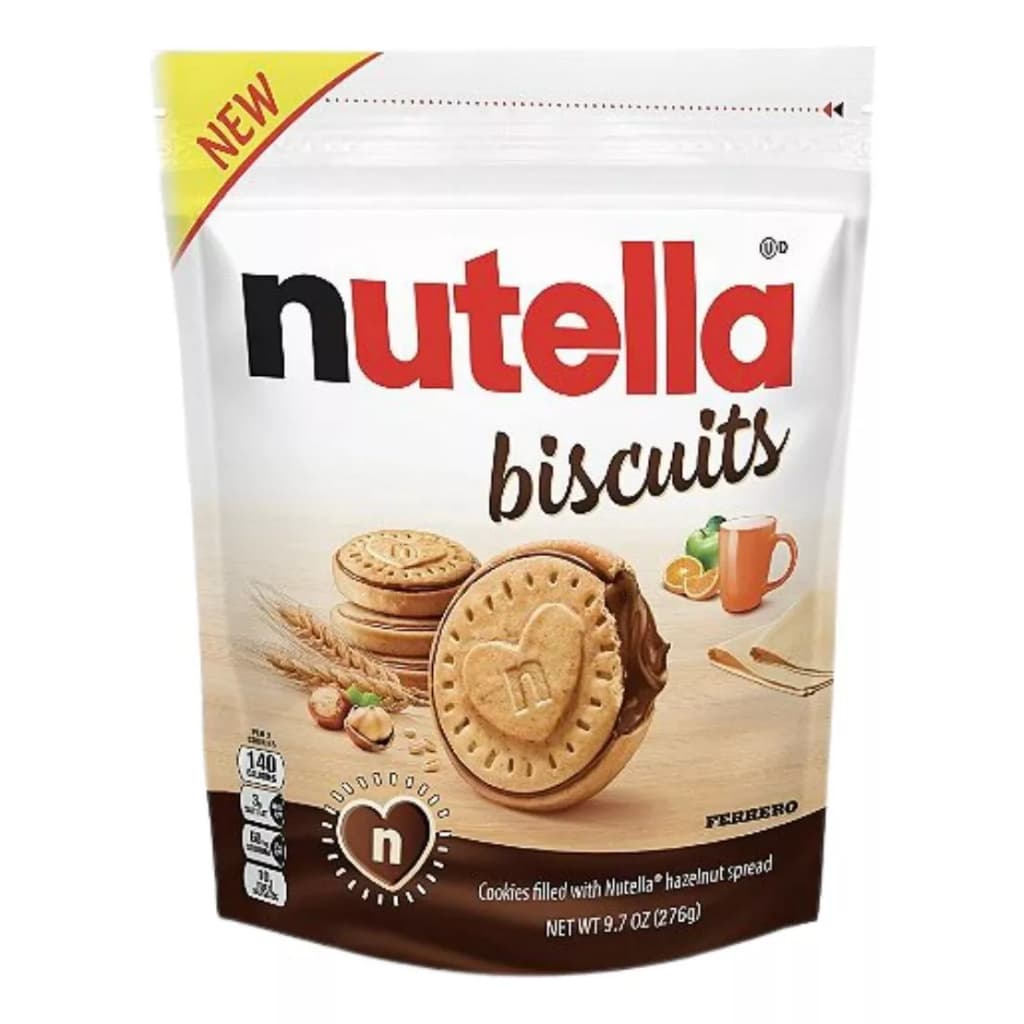 Biscoito Recheio Creme de Avelã Nutella 304g Importado