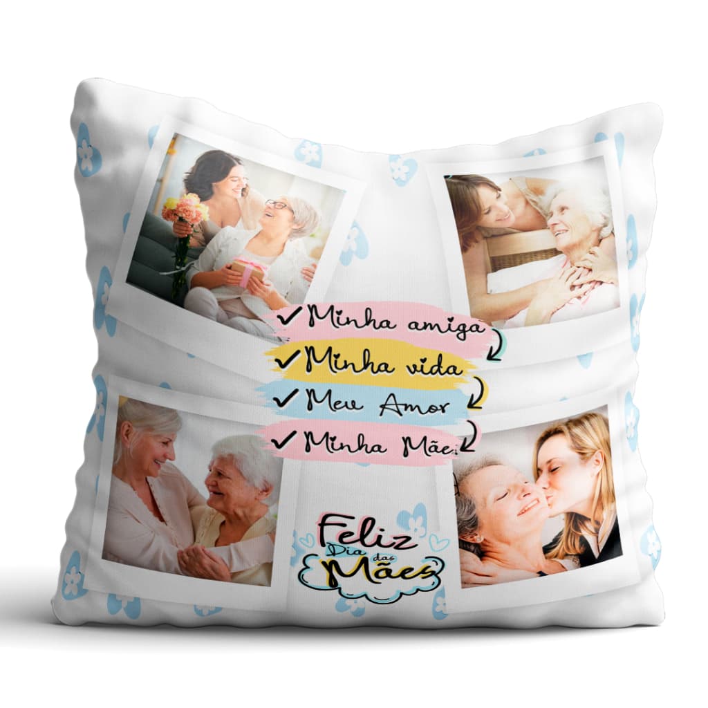 Almofada dia das Mães personalizada com foto