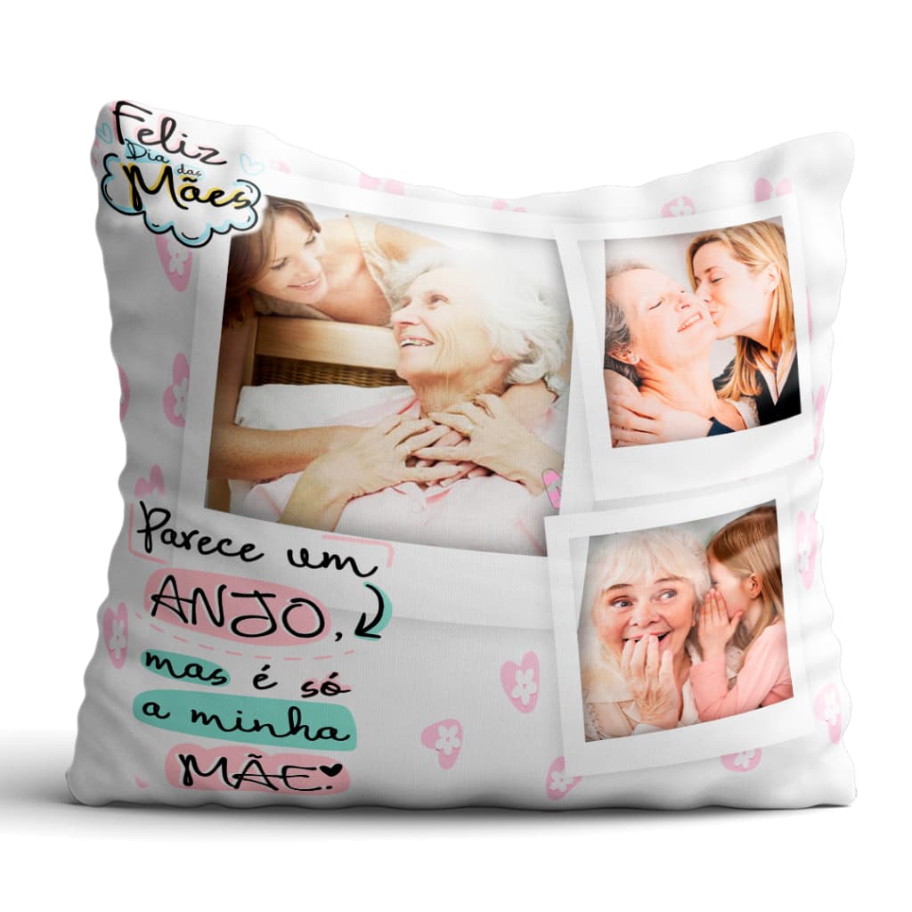 Presente Dia das Mães Almofada personalizada com foto - Almofada com foto dia das Mães