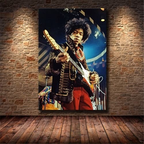 Quadro Decorativo Estrela De Rock Jimi Hendrix