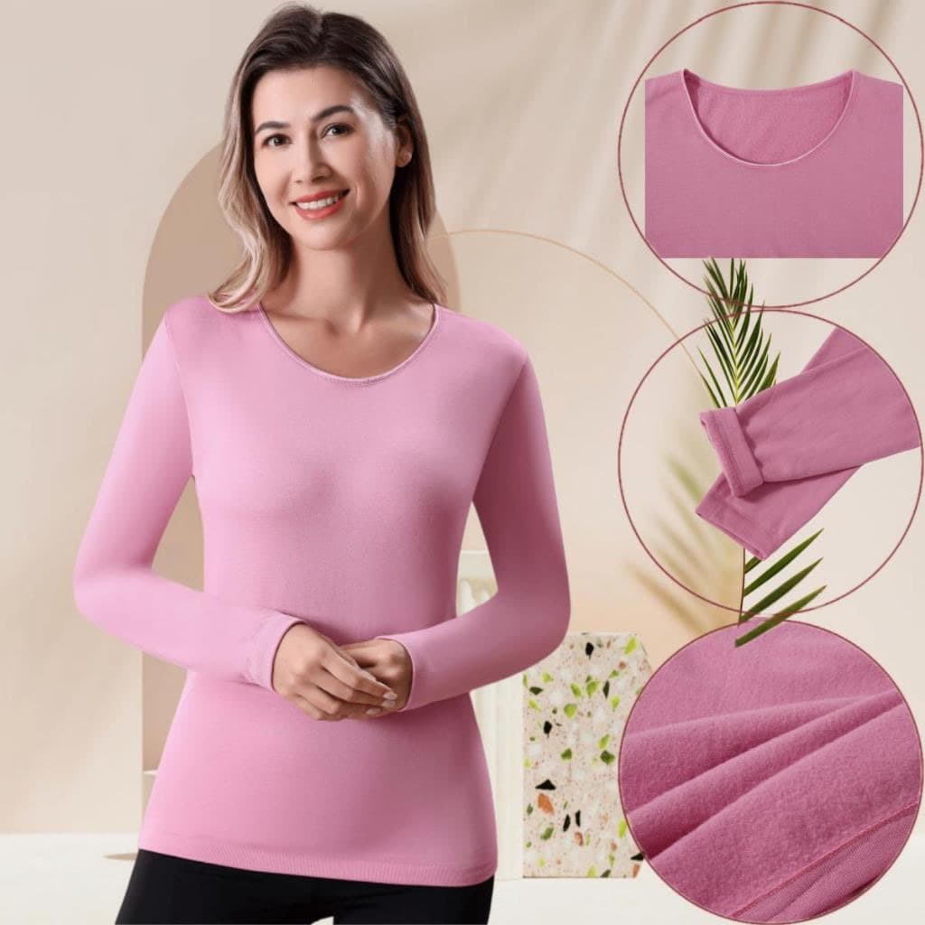 Blusa Termica feminina Segunda Pele Térmica Manga Longa com Proteção（Cor aleatória）