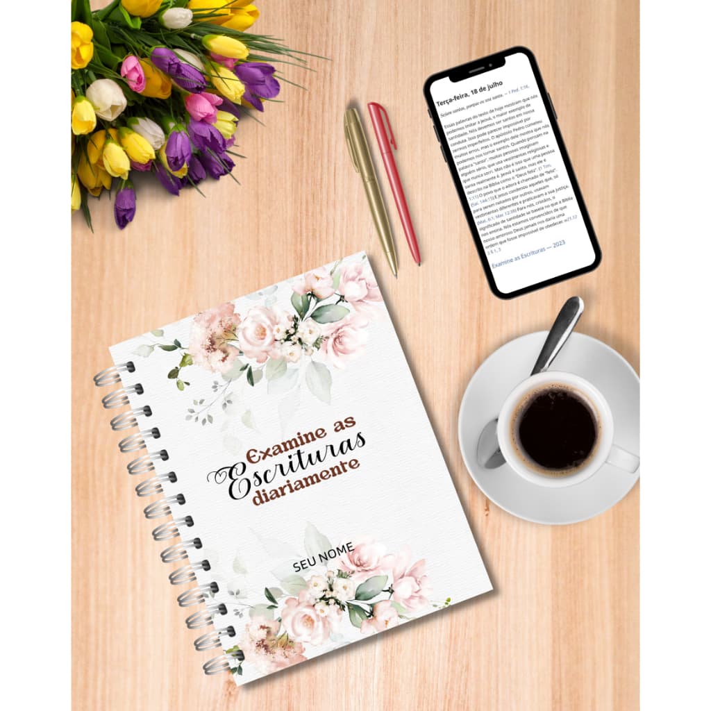 Caderno Examine as Escrituras Diariamente   JW/TJ Personalizado - PRODUTO PRÉ-ENCOMENDA